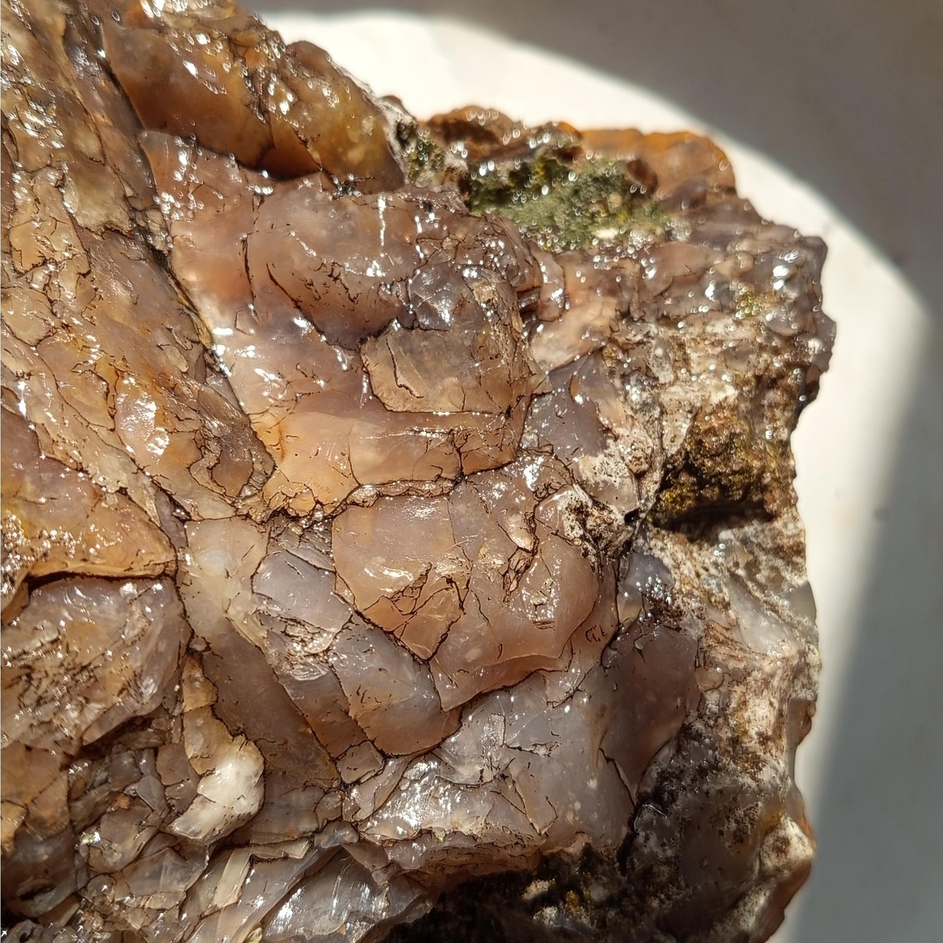 عقیق جاسپرزرد راف بزرگ زیبا به وزن 5/400گرم