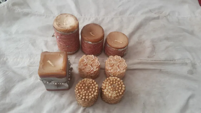 مجموعه شمعی تزیینی قدیمی دسته دوم