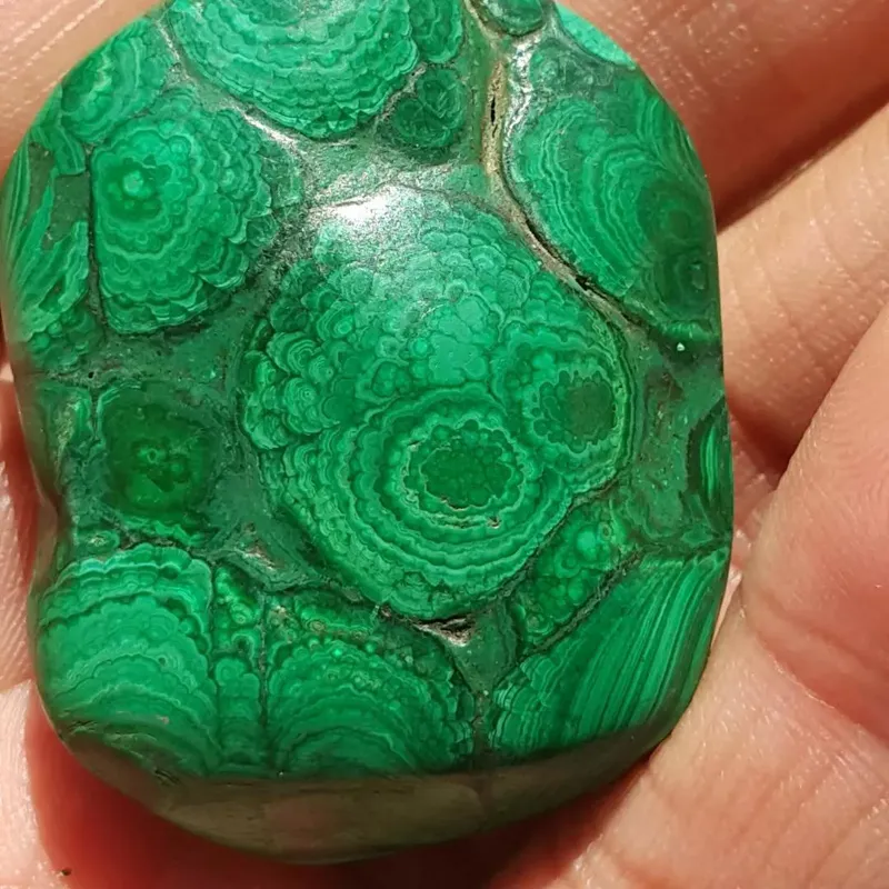 سنگ مالاکیت راف خارجی طبیعی به وزن 45 گرم