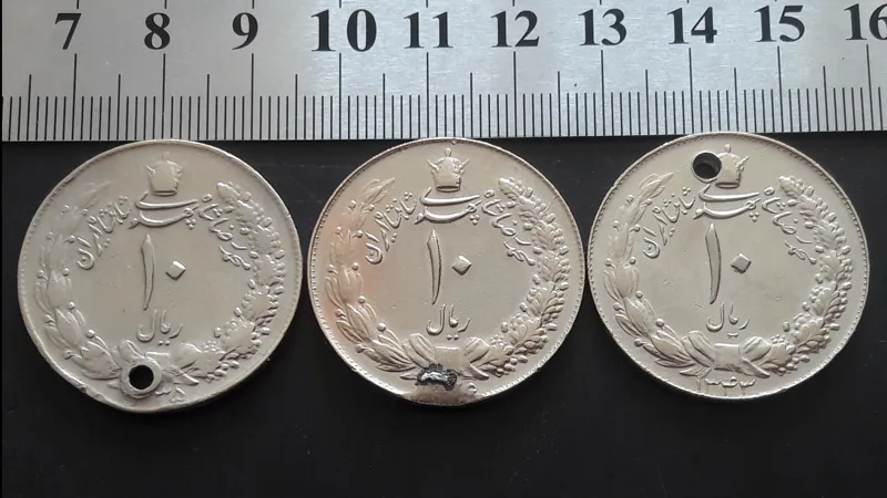 3 عدد سکه ده ریال پهلوی کشیده (ج100)