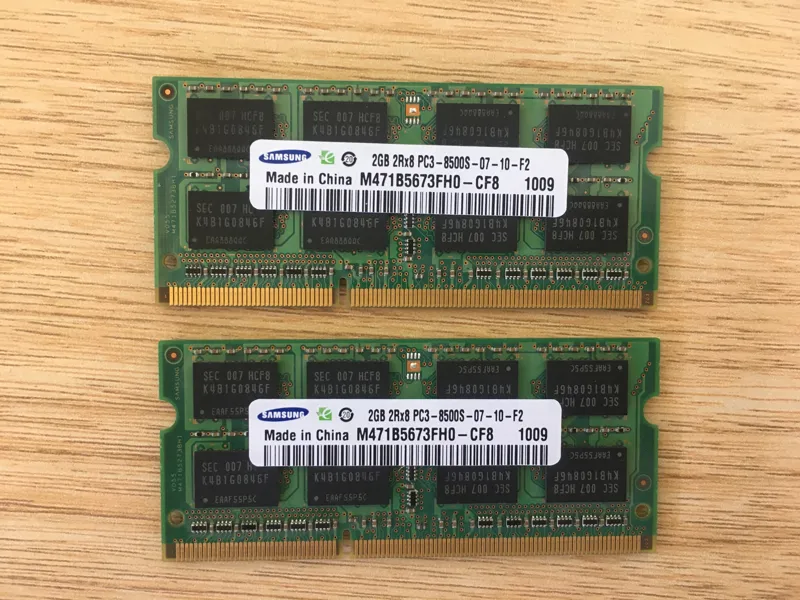یک جفت رم لپ تاپ DDR3 سامسونگ اصل PC3-8500s