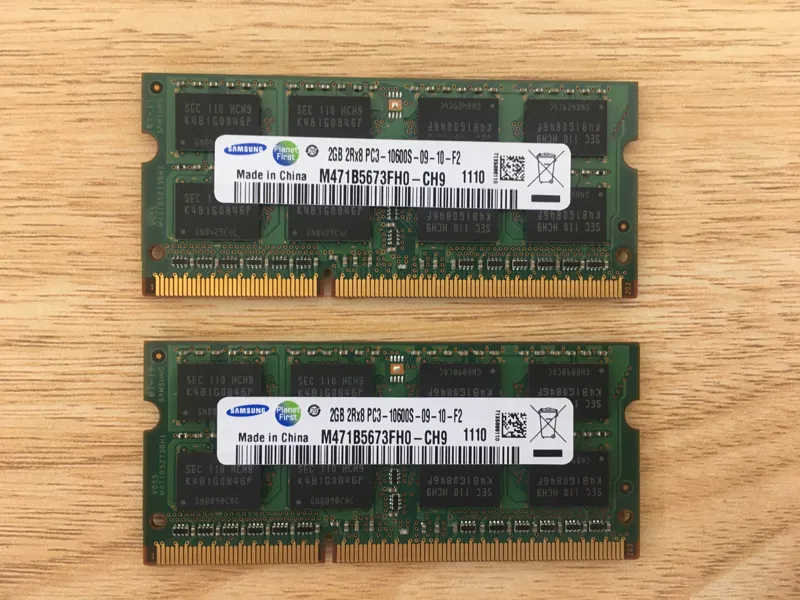 یک جفت رم لپ تاپ DDR3 سامسونگ اصل PC3-10600s