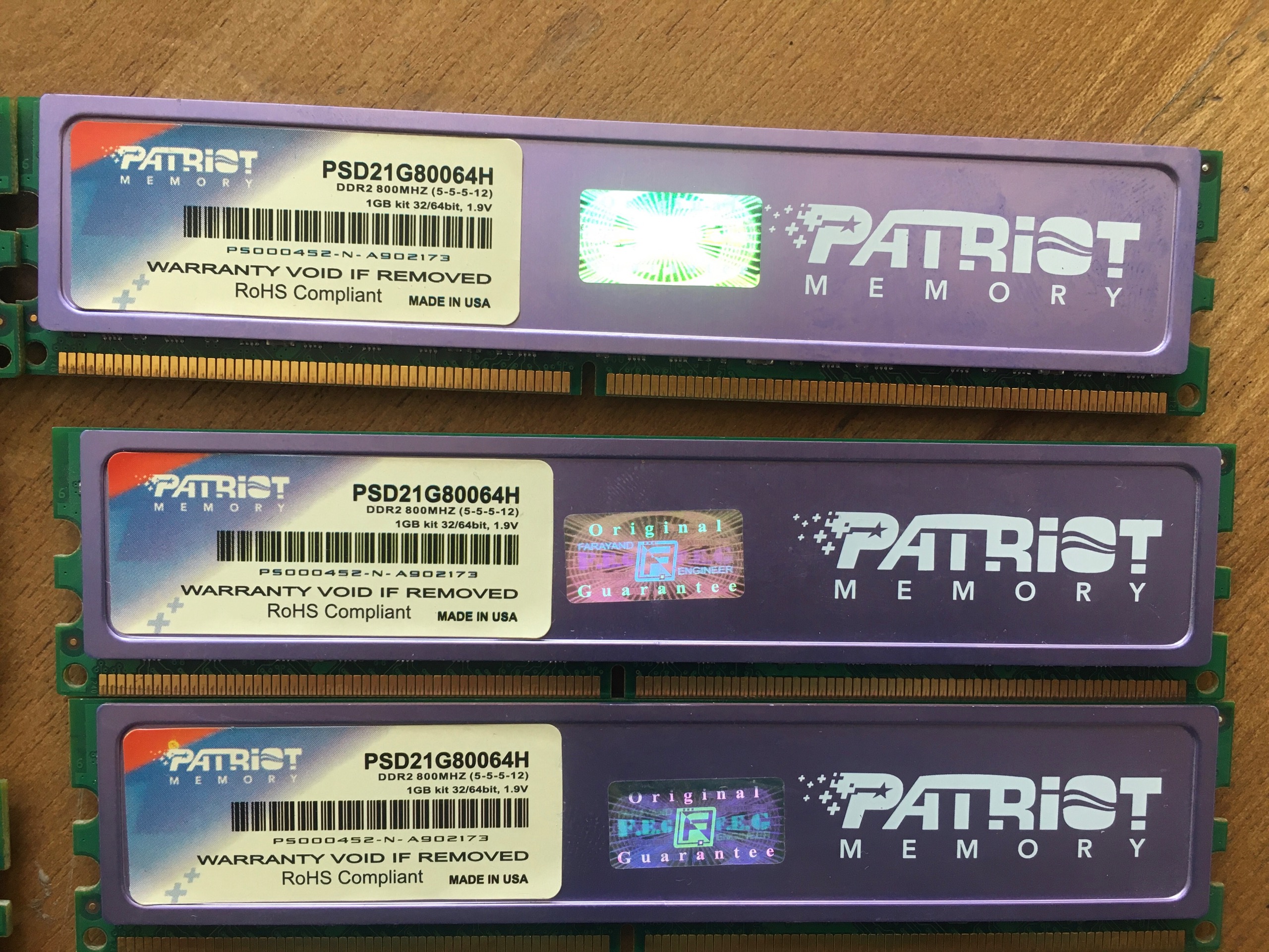 رم 1 گیگ ddr2 پاتریوت باس 800 Patriot