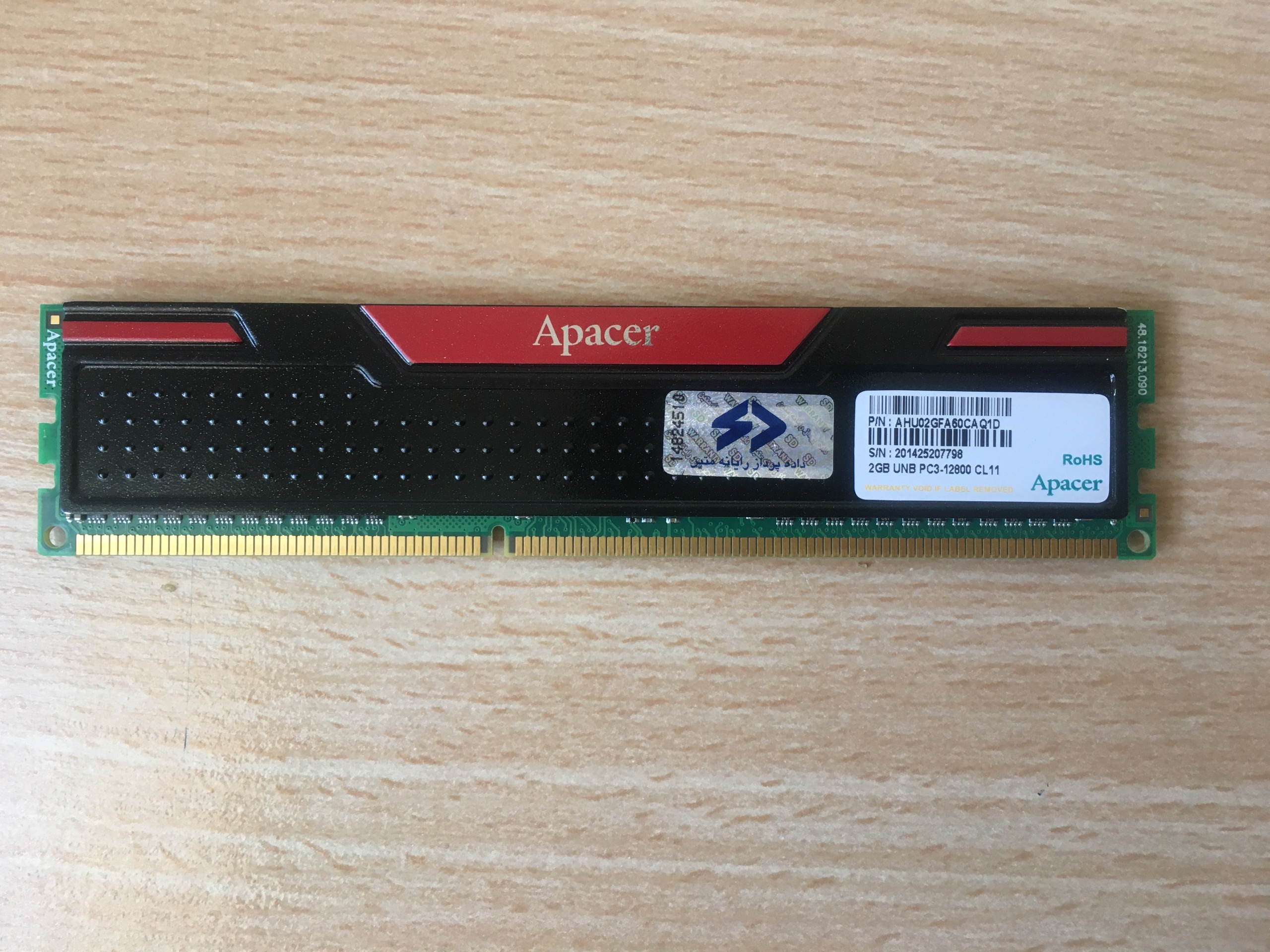 رم دو گیگ Apacer DDR3 2GB 1600MHz