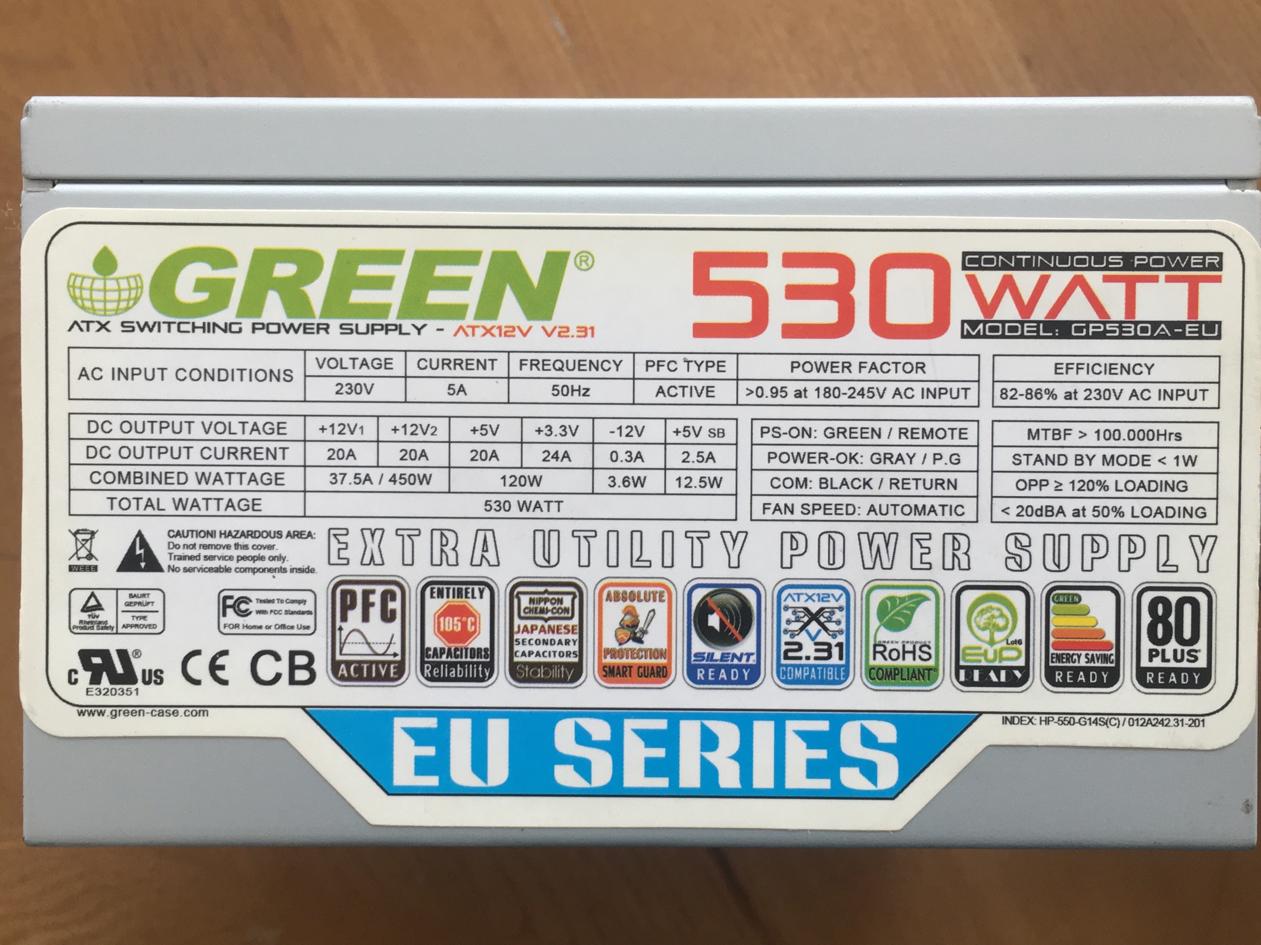 پاور گرین 530 وات GP530A-EU در حد نو