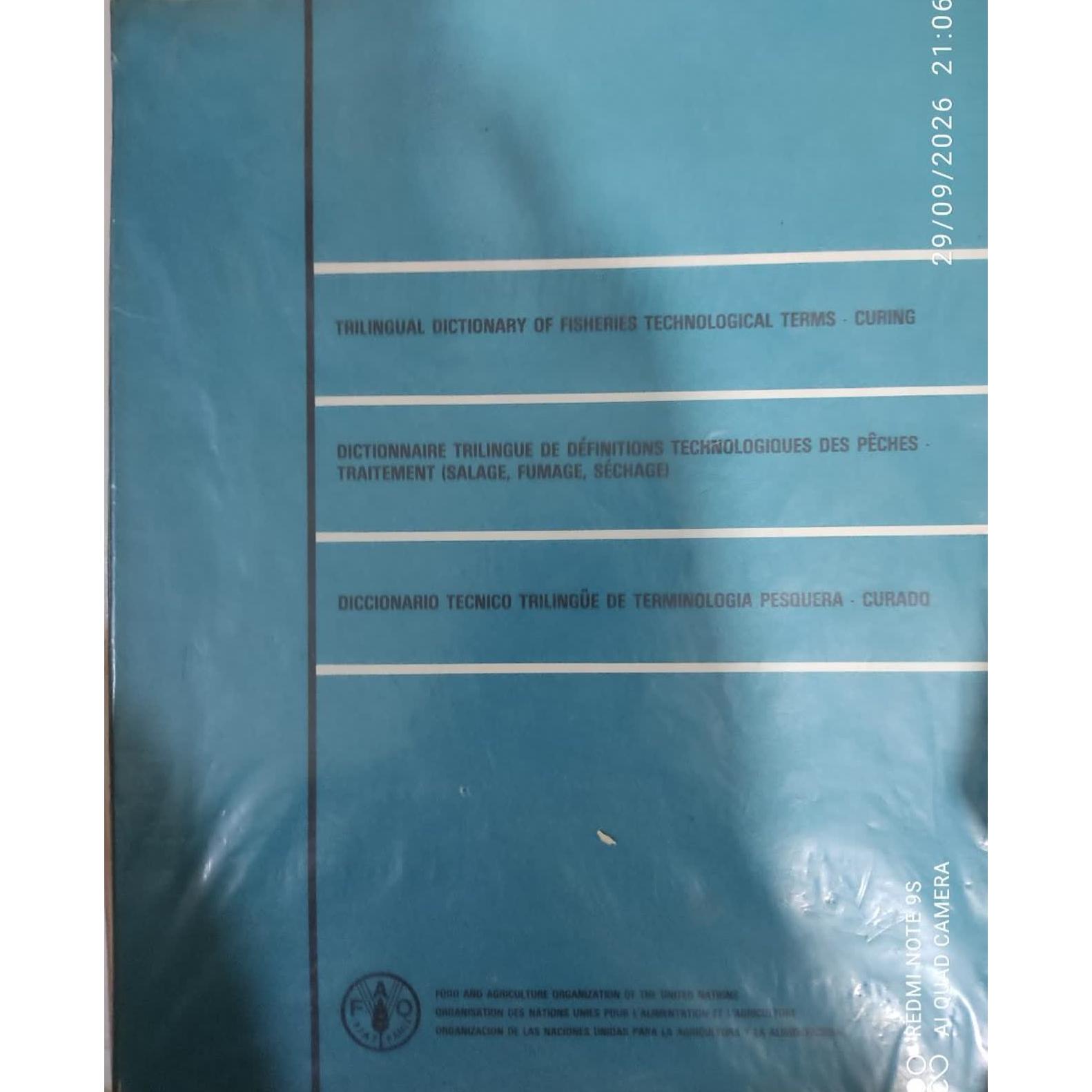 Trilingual dictionary of Fisheries FAO