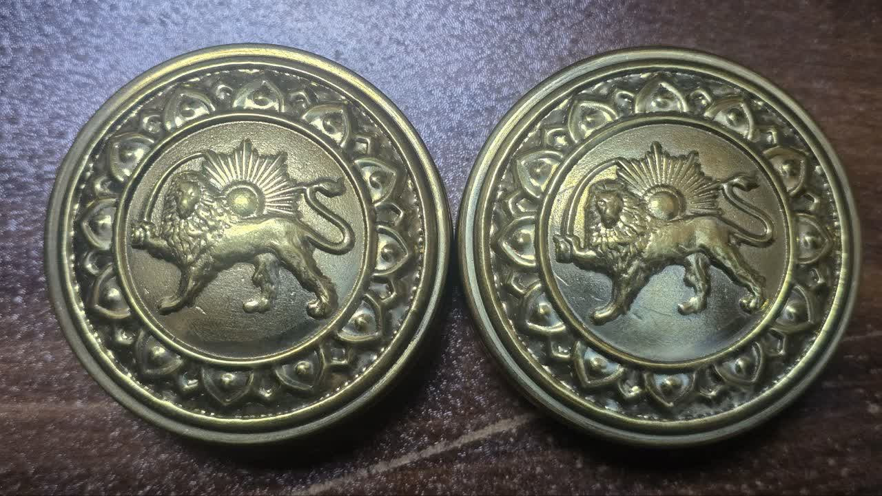 2 جعبه جواهری برنجی کادویی طرح شیر و خورشید