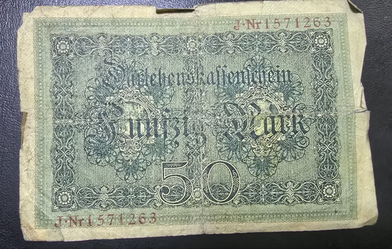 اسکناس 50 مارک آلمان 1914