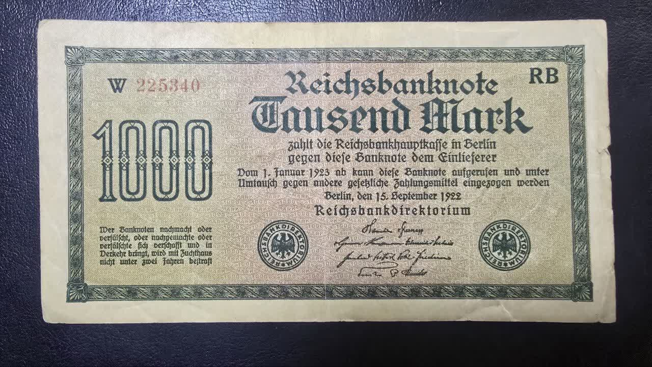 اسکناس 100 مارک آلمان 1922