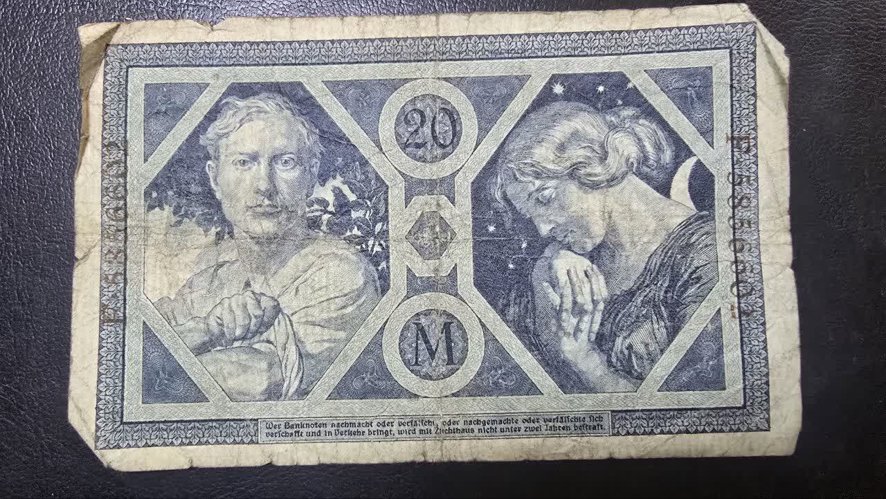 اسکناس 20 مارک آلمان 1915