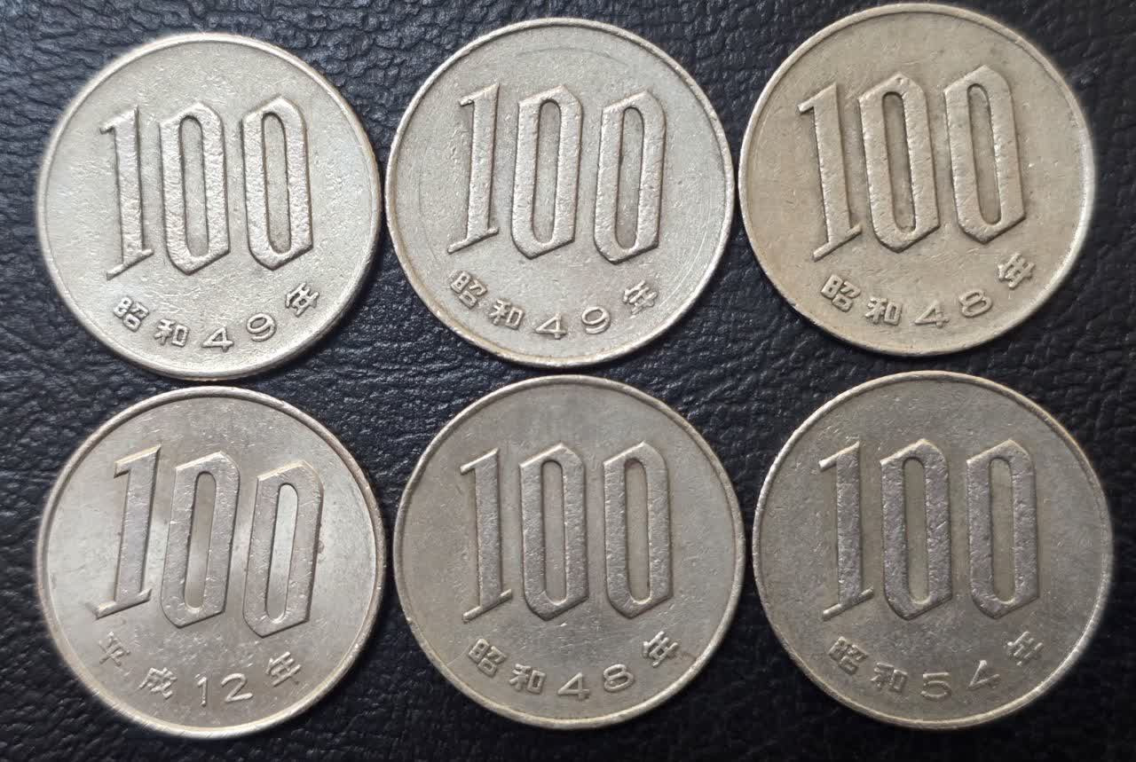 6 سکه 100 ین ژاپن ارزشمند