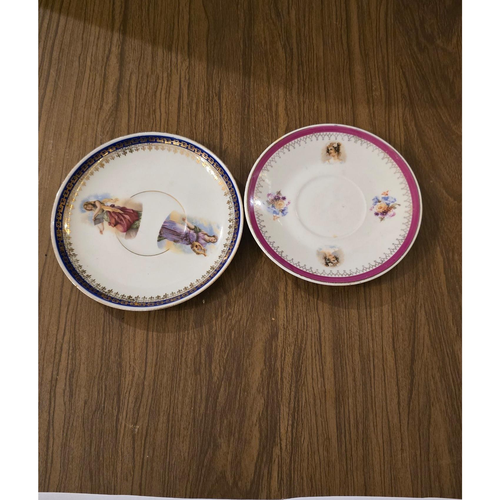 دو عدد نعلبکی آنتیک