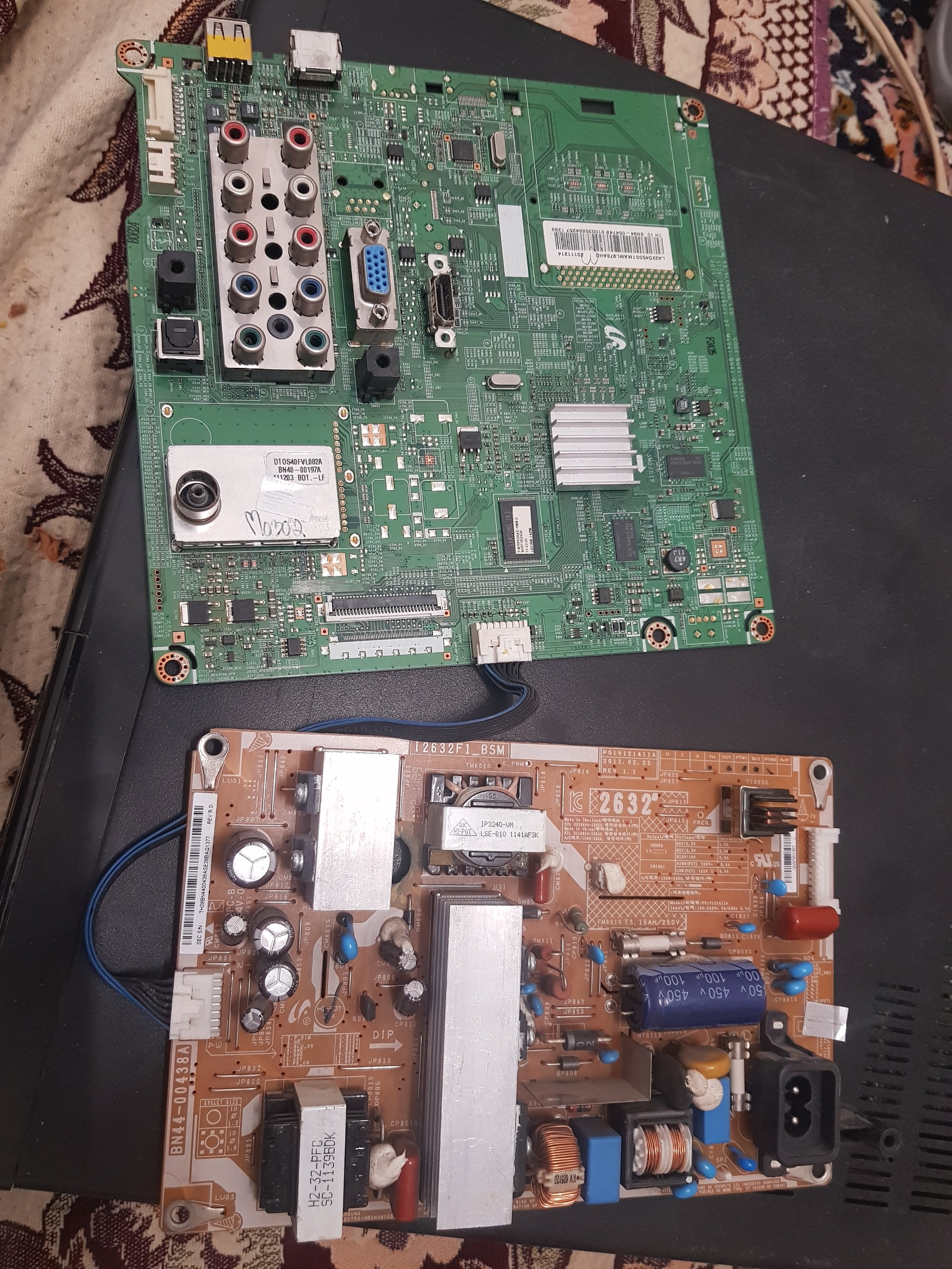 مین برد و برد تغذیه سامسونگ مدل LA32D450G1