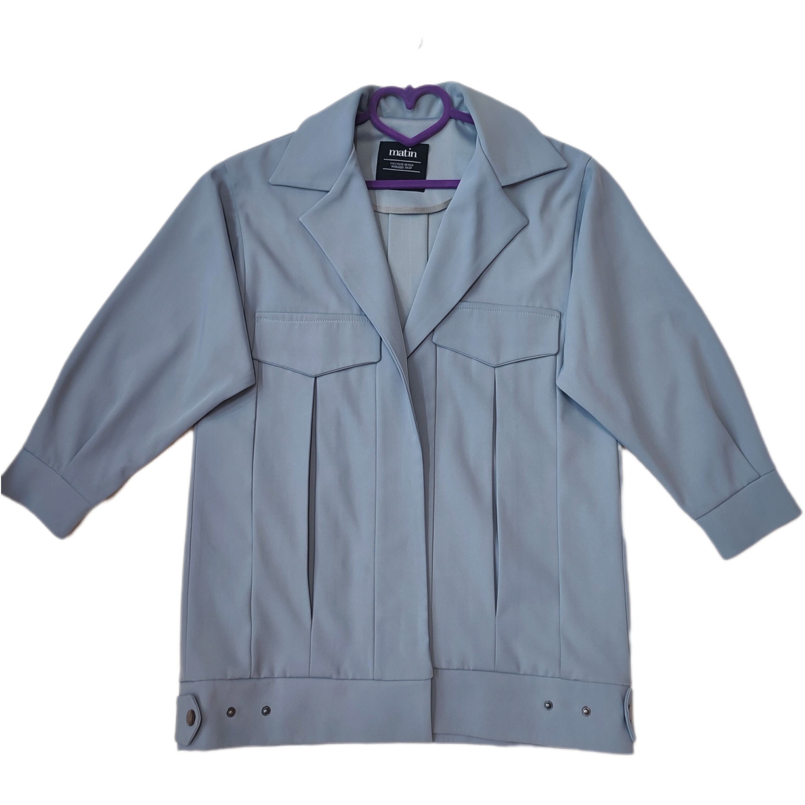 مانتو کتی پاییزه طوسی آبی