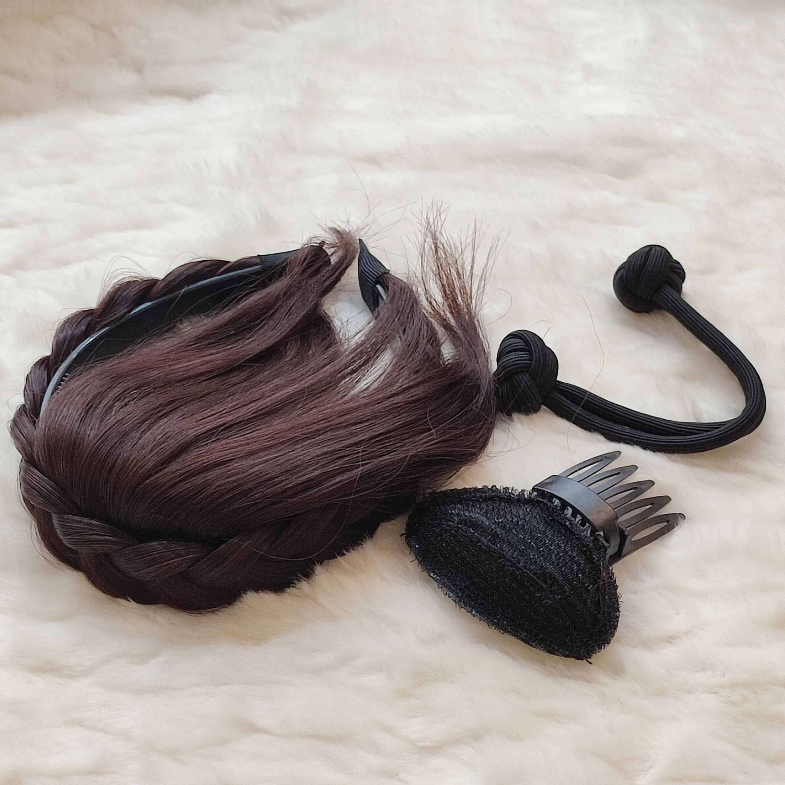 تل گیس چتری و کش مو گرهی و شانه پوش مو سه عددی