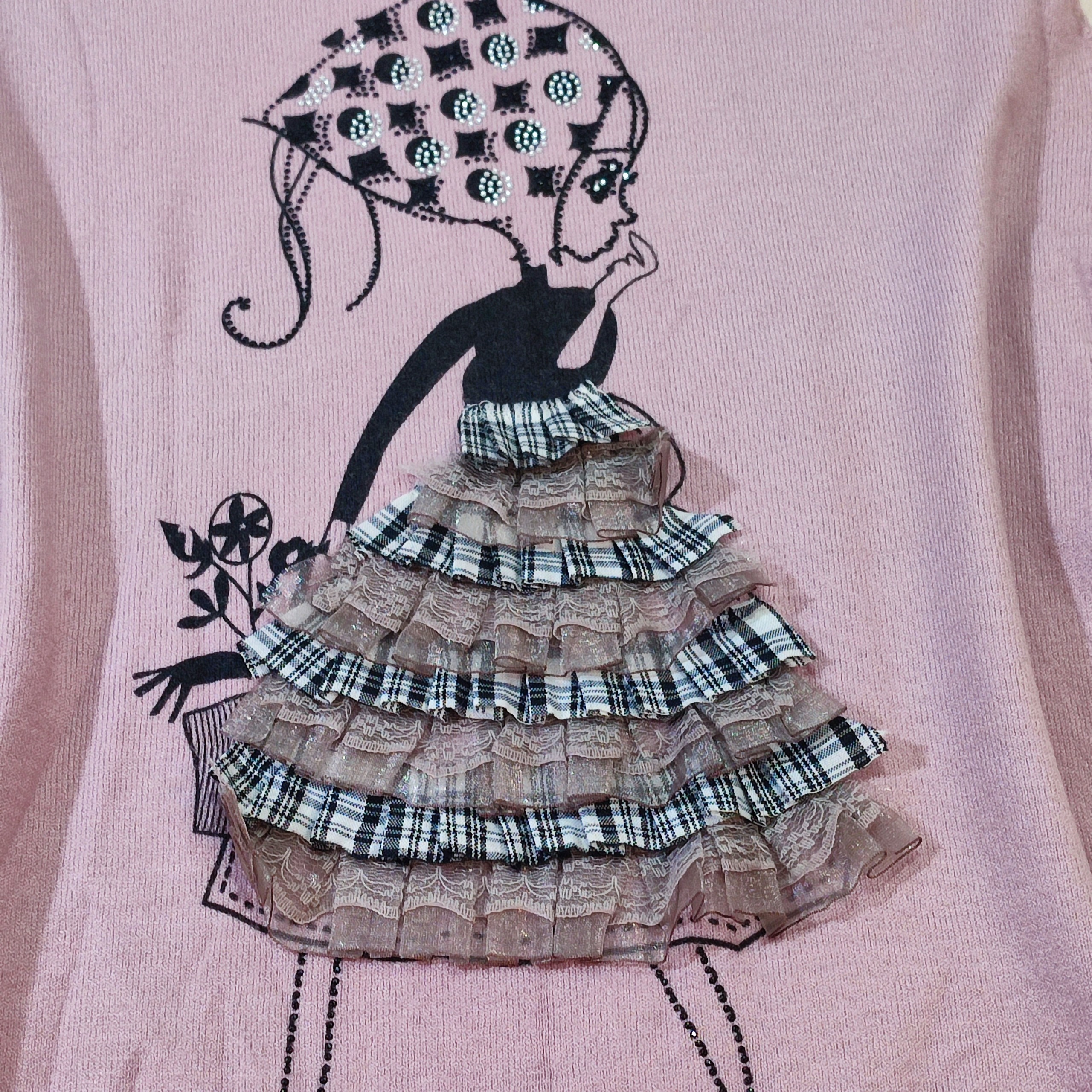 تونیک بافت گپ وارداتی صورتی چرک فانتزی