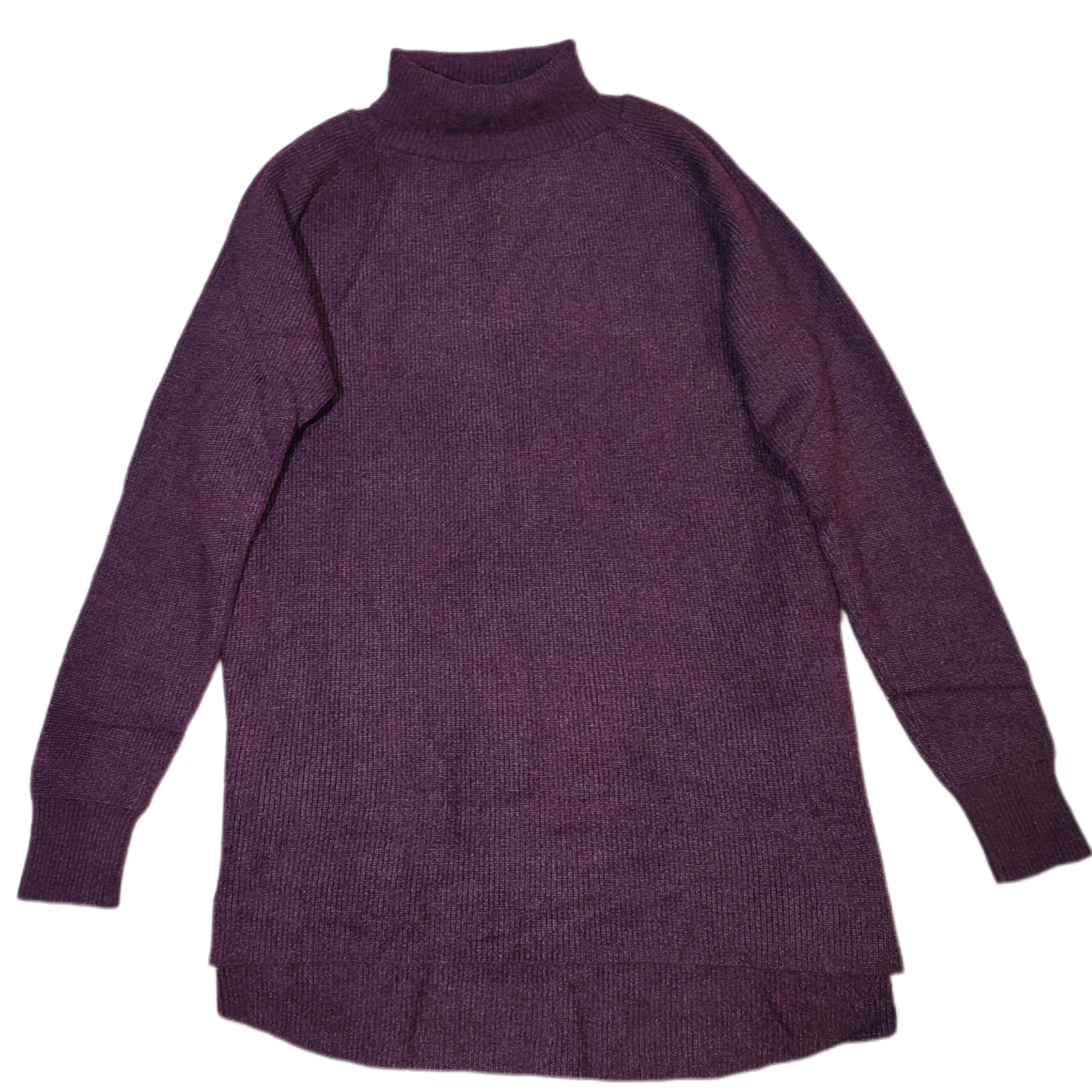 پلیور بافت یقه اسکی وارداتی گرم بالا بادمجانی