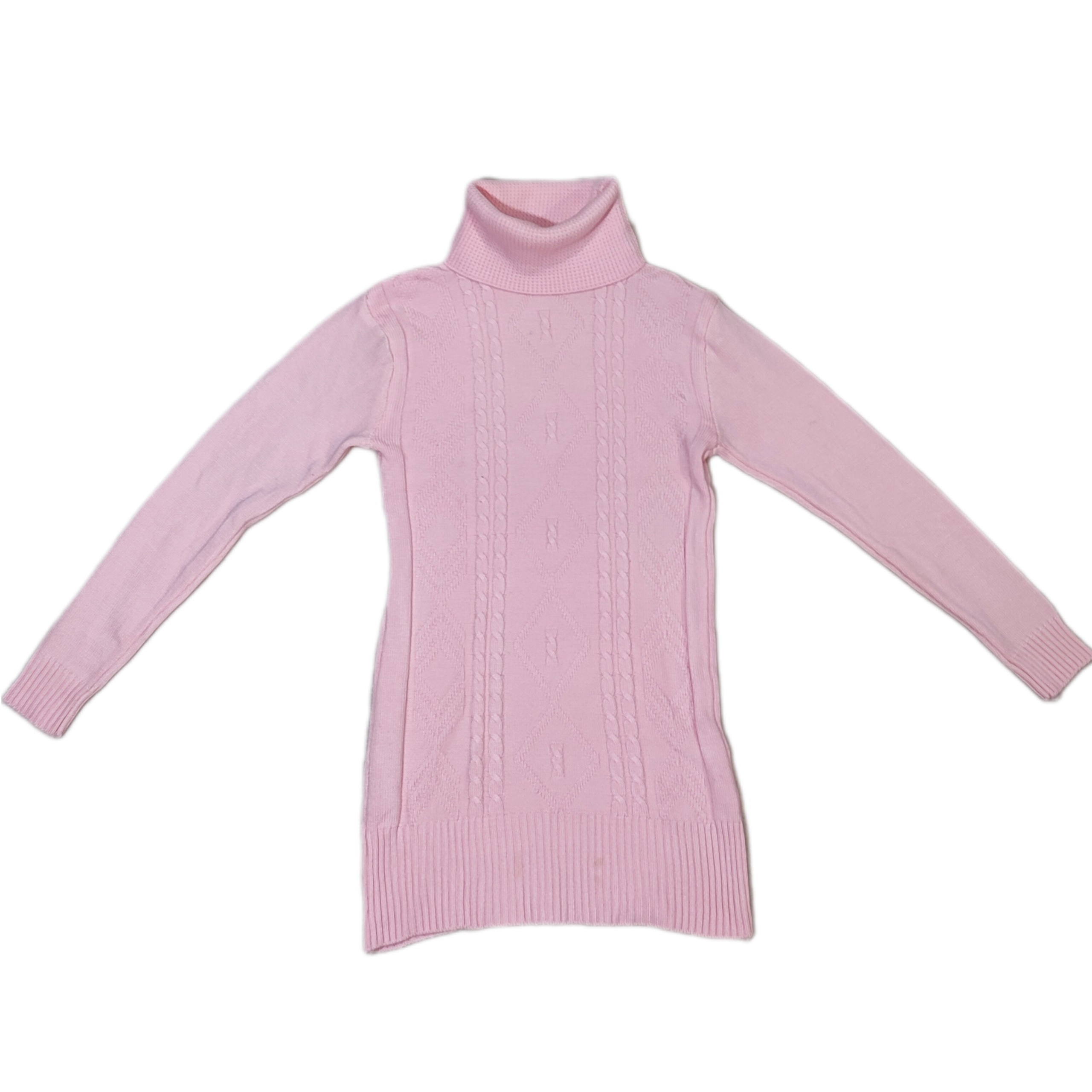 پولیور بافت  یقه اسکی صورتی وارداتی سایز 36