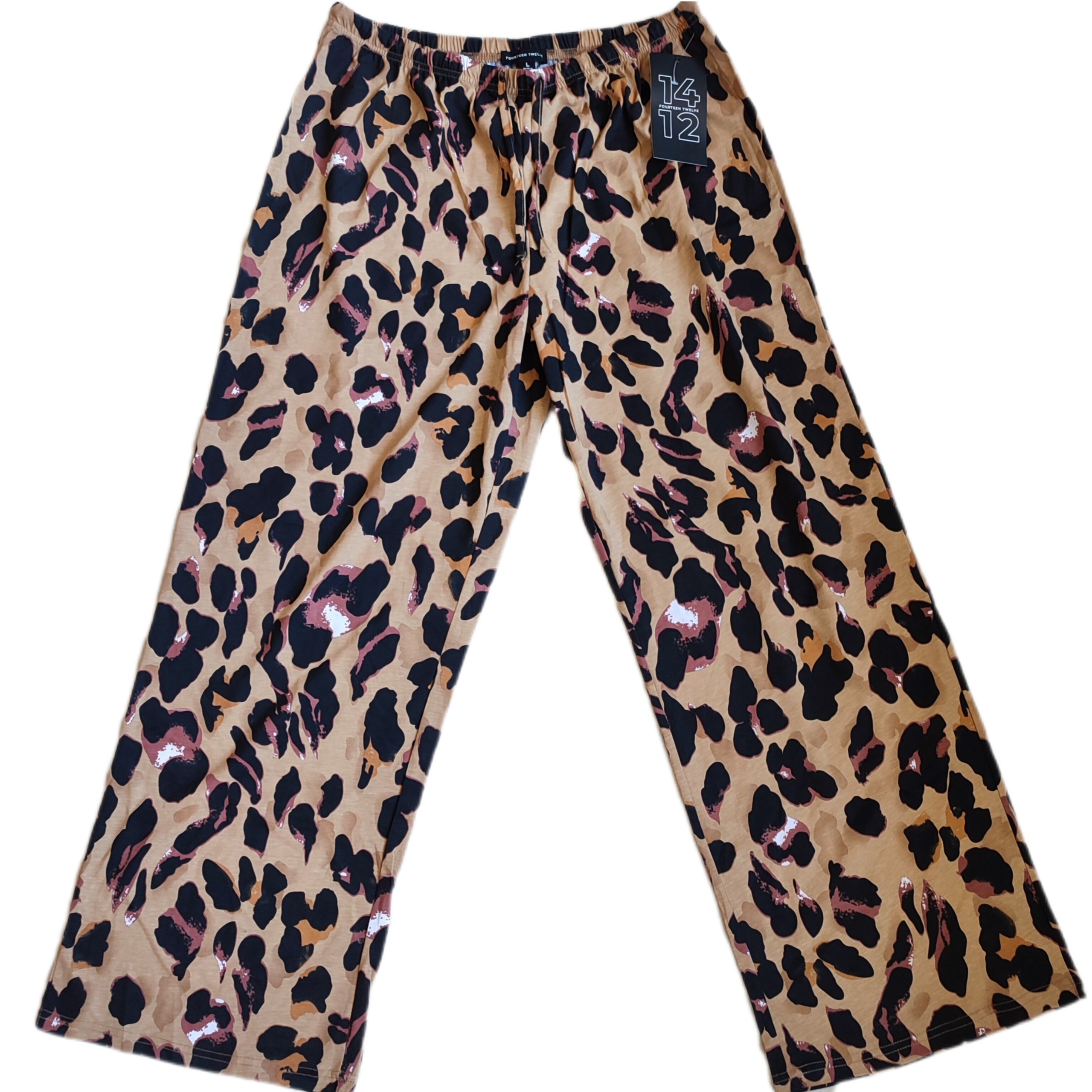 شلوار بگ پلنگی وارداتی نخی