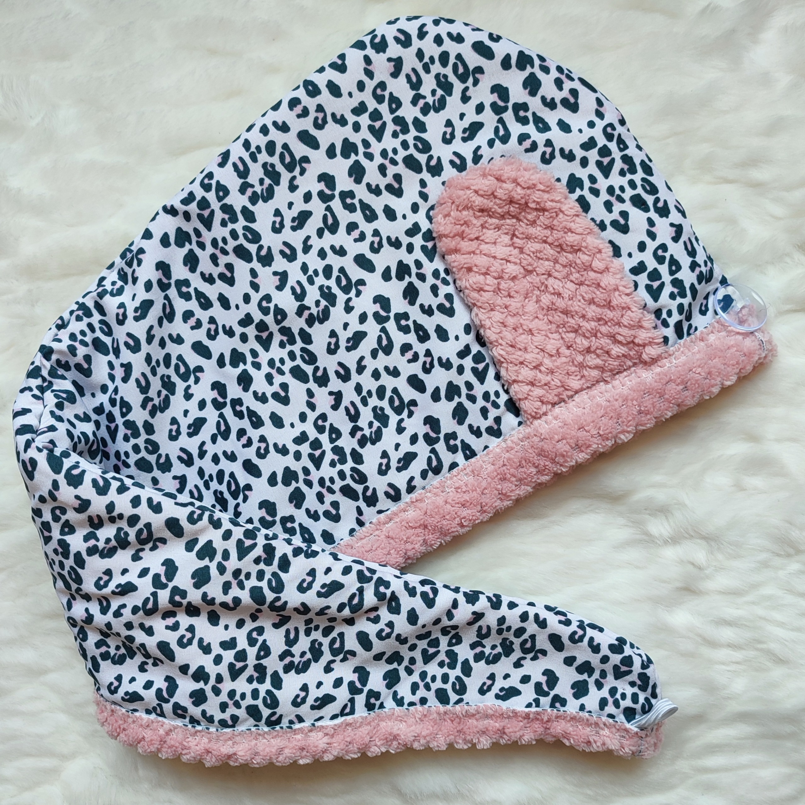 کلاه حوله ای حمام وارداتی صورتی کودک