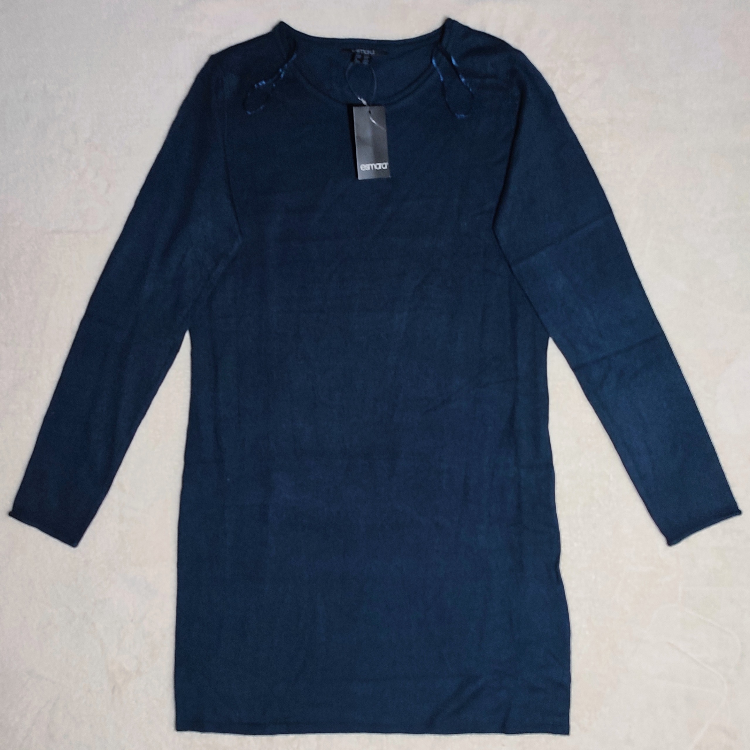 بافت تونیک زنانه سورمه ای زنانه برند اسمارا