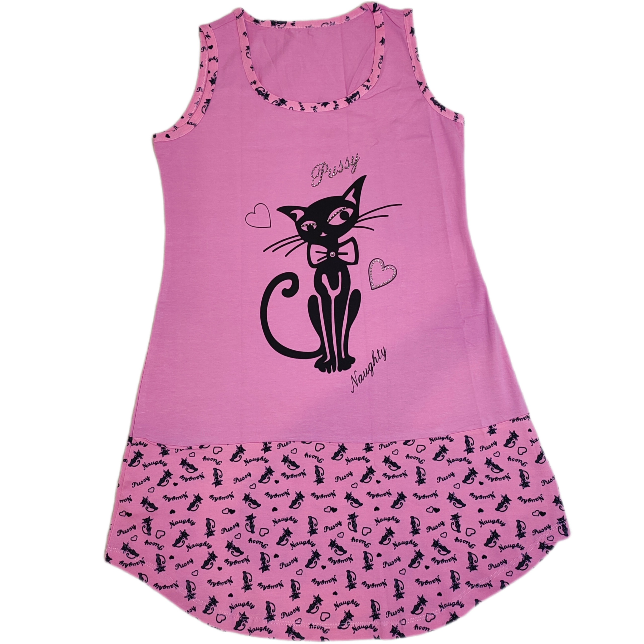 تونیک صورتی فانتزی وارداتی ترکیه طرح گربه