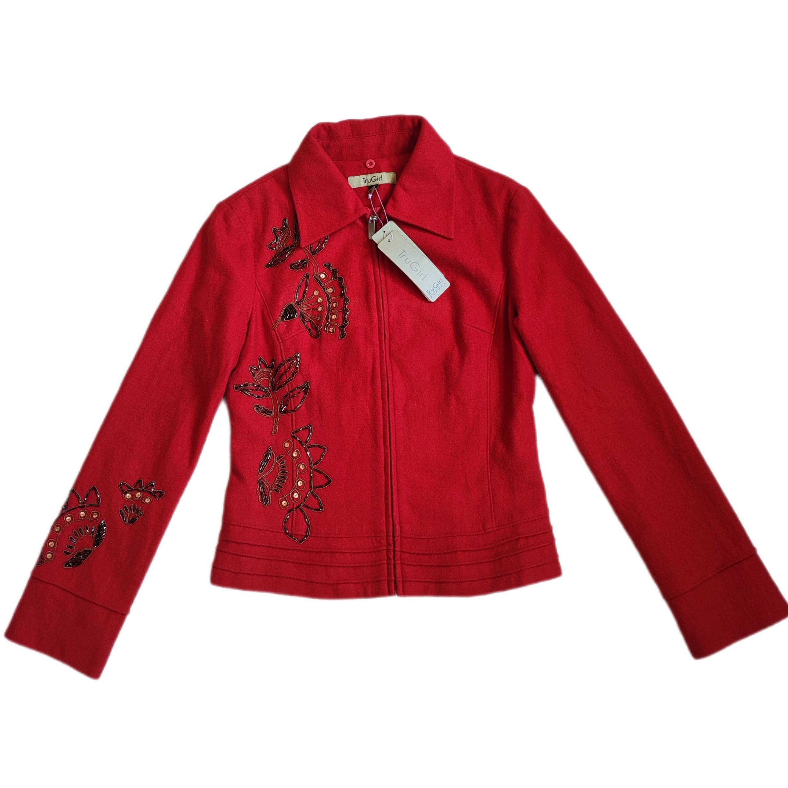 کت پشمی فوتر قرمز وارداتی آستر دار وارداتی