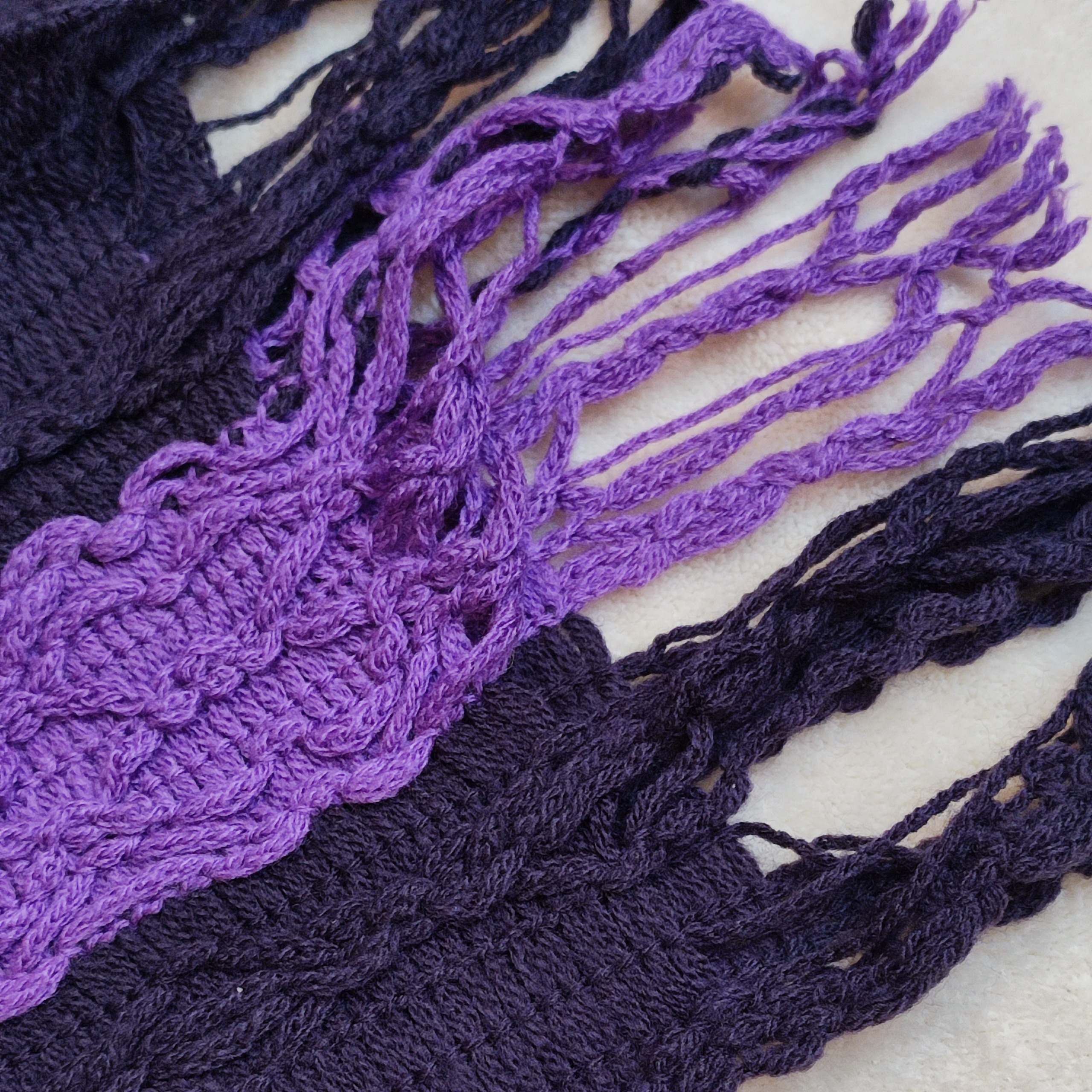 شال بافت بنفش