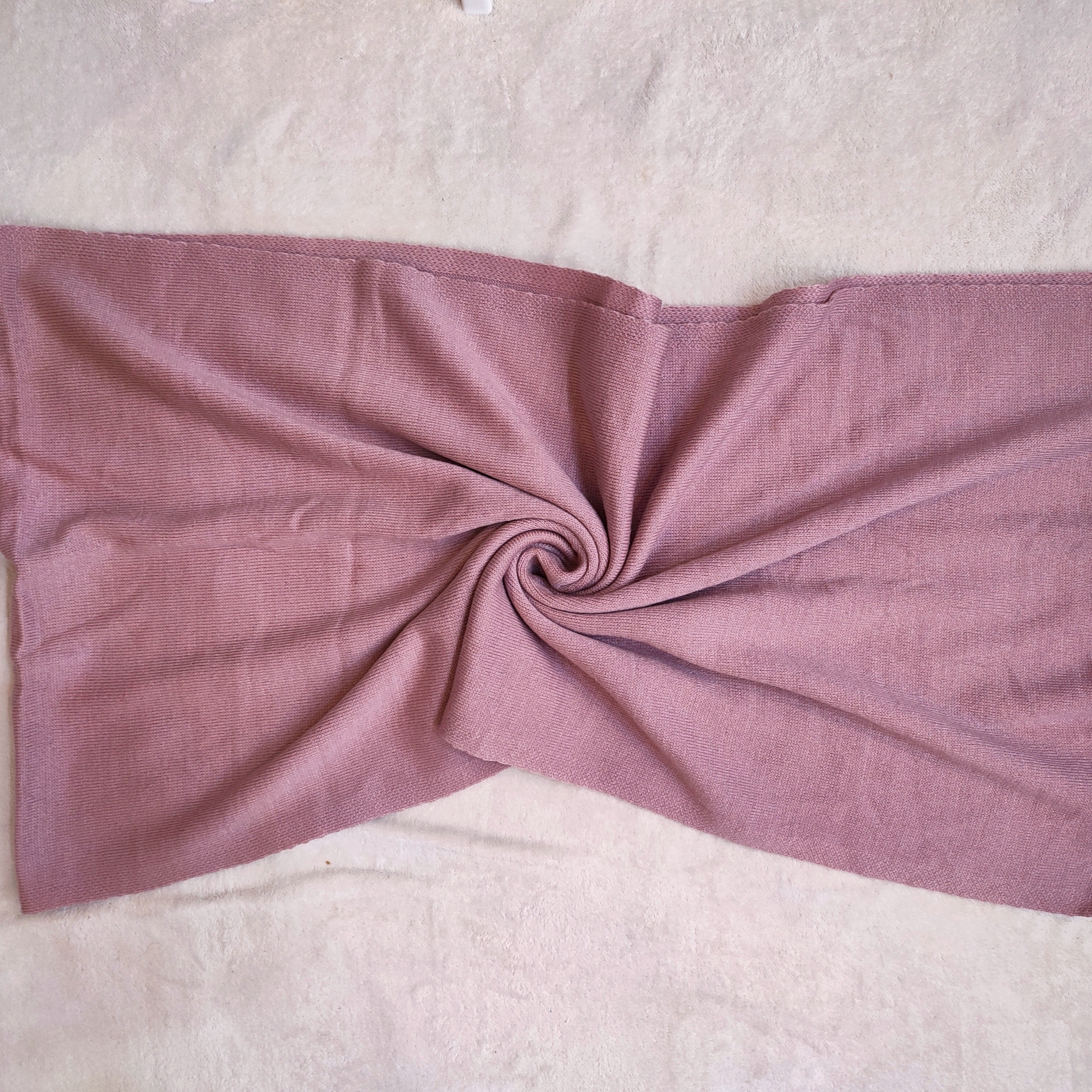 شال بافت ظریف صورتی چرک