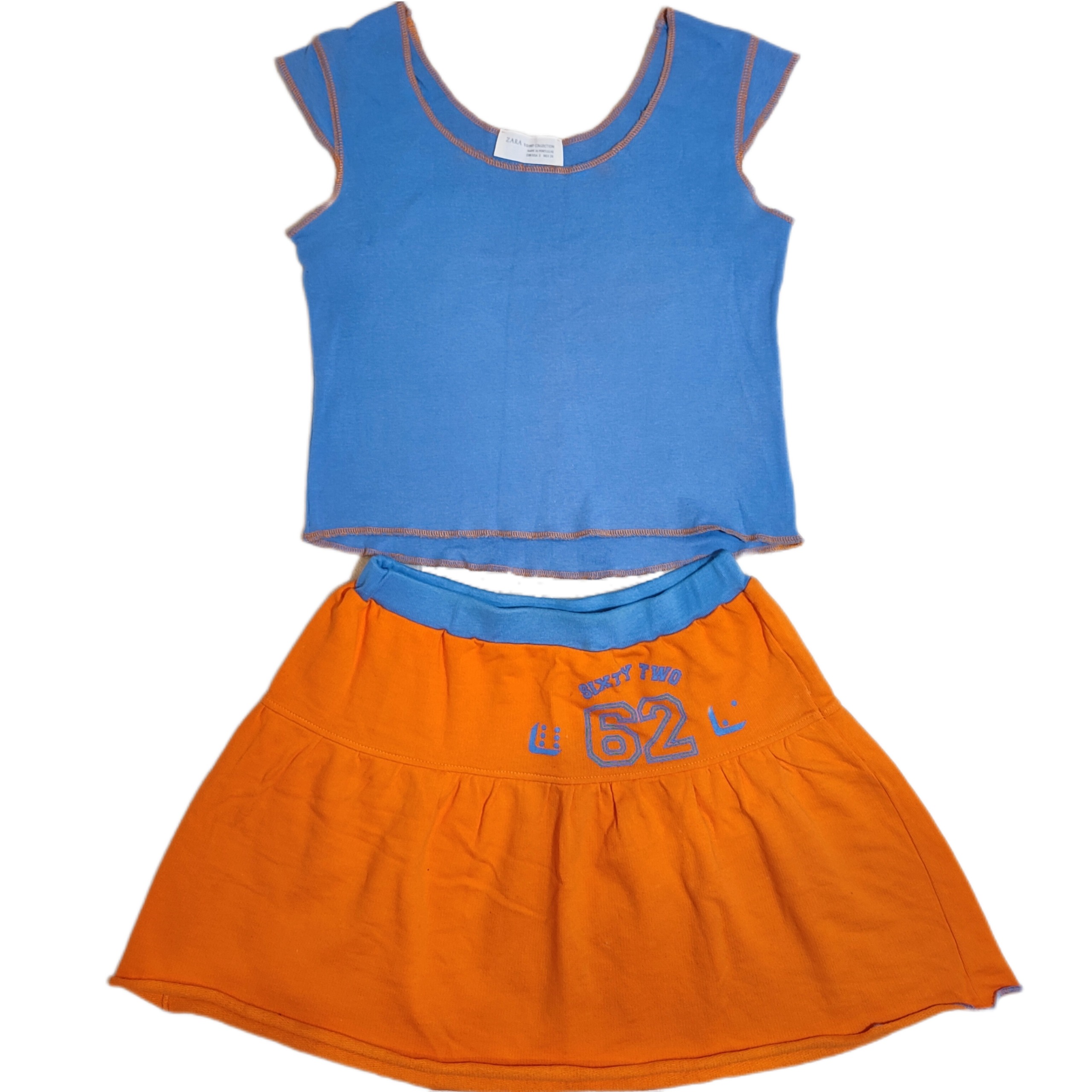 ست کراپ تاپ و دامن وارداتی برند Zara پرتغال