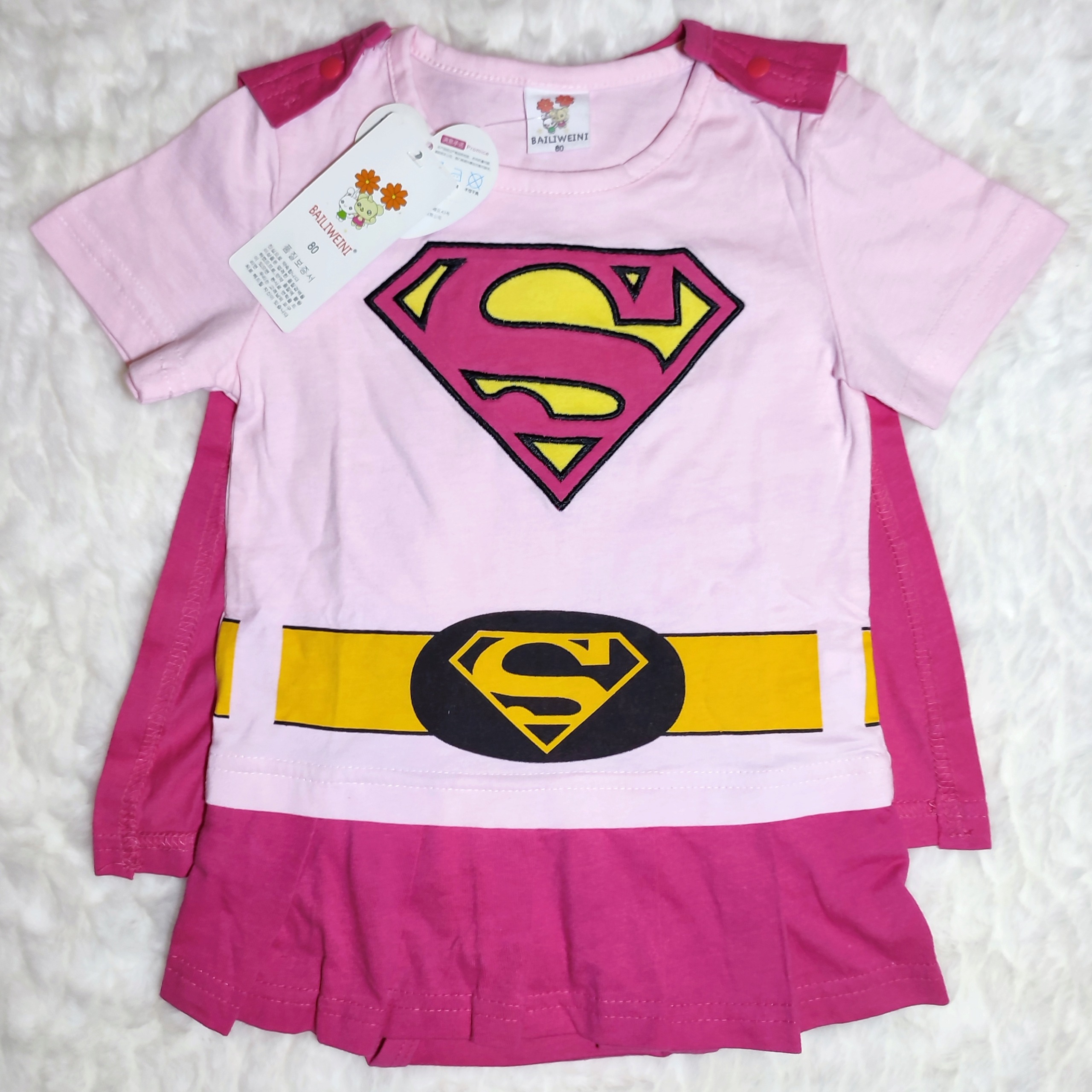 پیراهن زیر دکمه وارداتی super girl