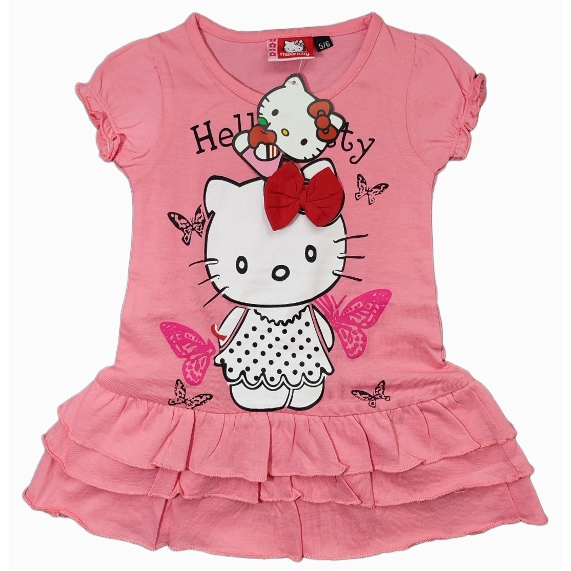 بلوز یا تونیک صورتی برند hello kitty
