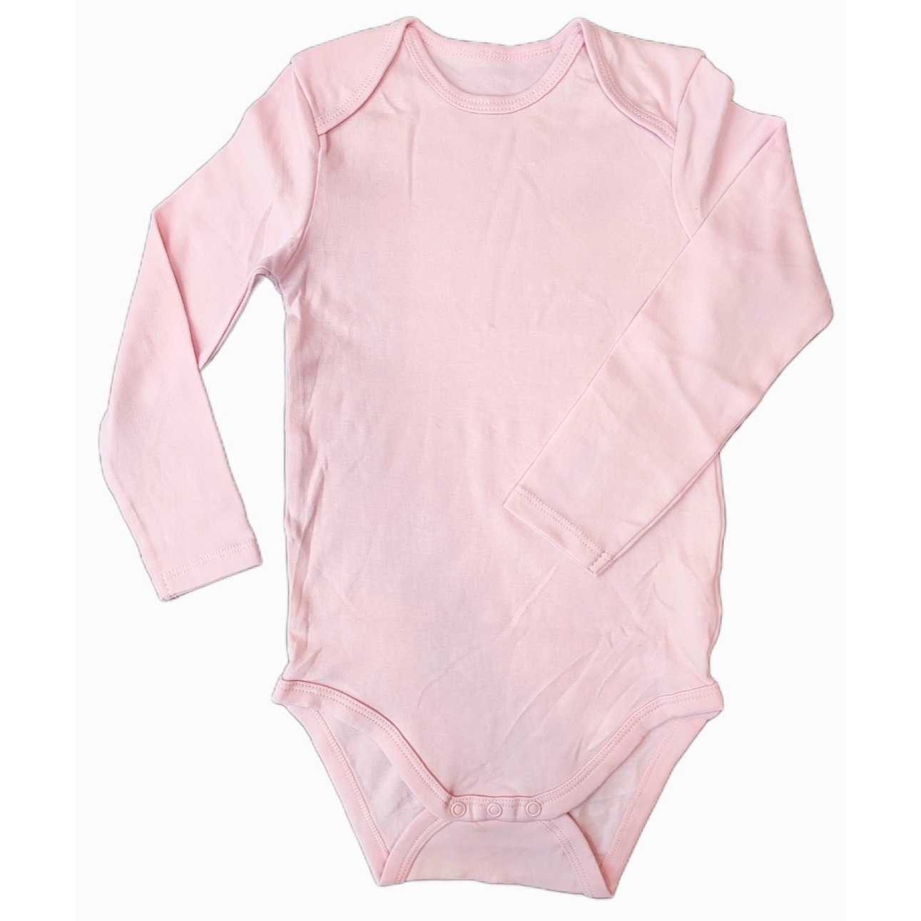 بادی زیر دکمه صورتی وارداتی نخ پنبه 24 تا 36 ماه