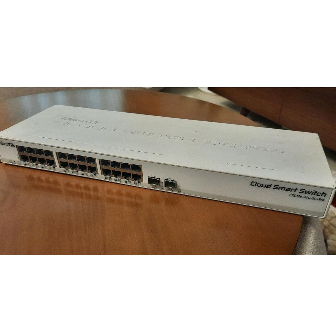 سوییچ میکروتیک CSS326-24G-2SRM  ماژول فیبر نوری