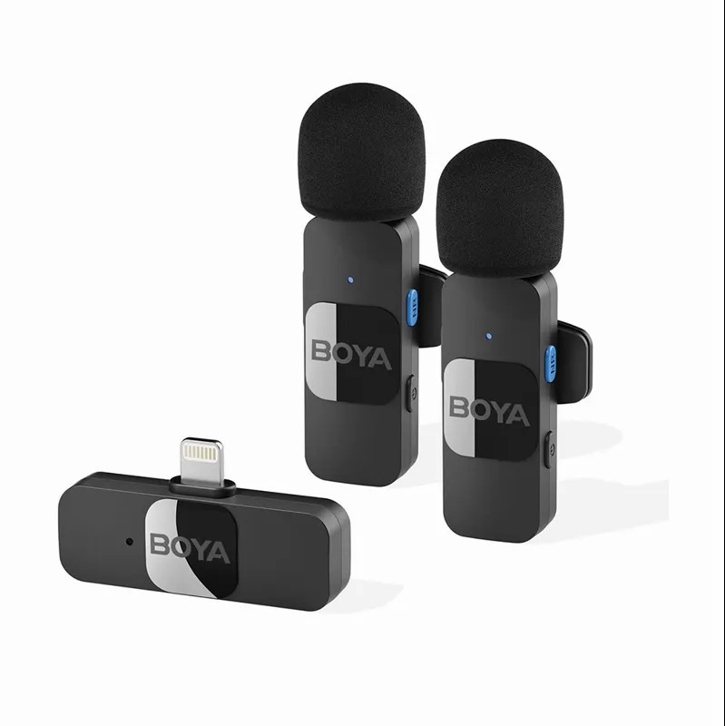 میکروفون دوگانه بی سیم آیفون برند Boya BY-V2