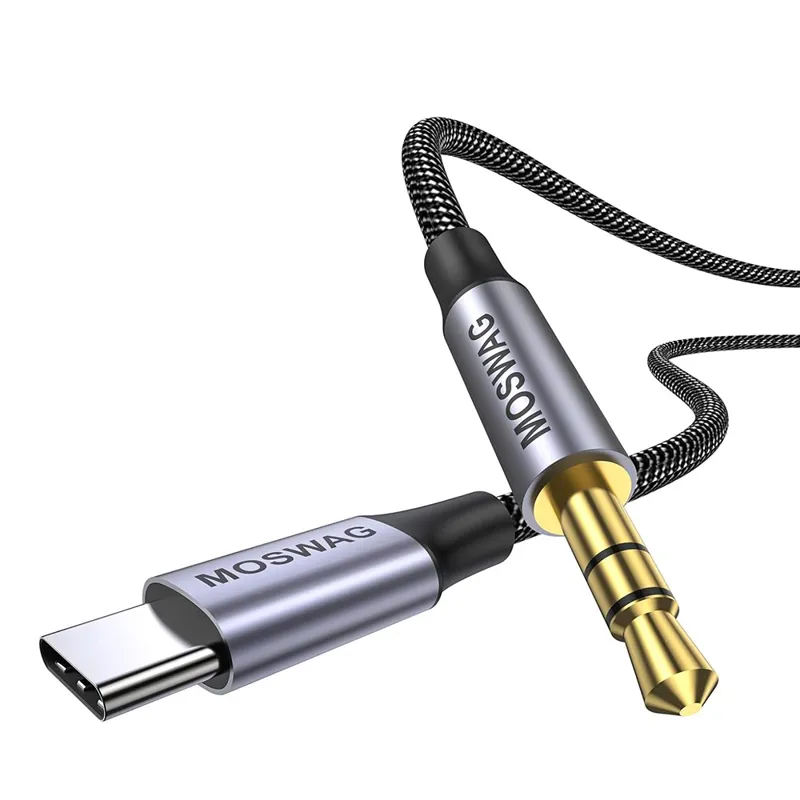 کابل USB C به جک صوتی 3.5 میلی متری برند MOSWAG