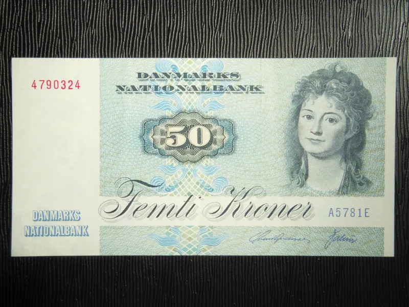 اسکناس 50 کرون دانمارک 1979 زیبا و ارزنده