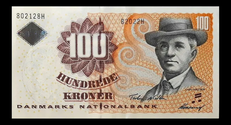 اسکناس 100 کرون دانمارک 2001 عالی