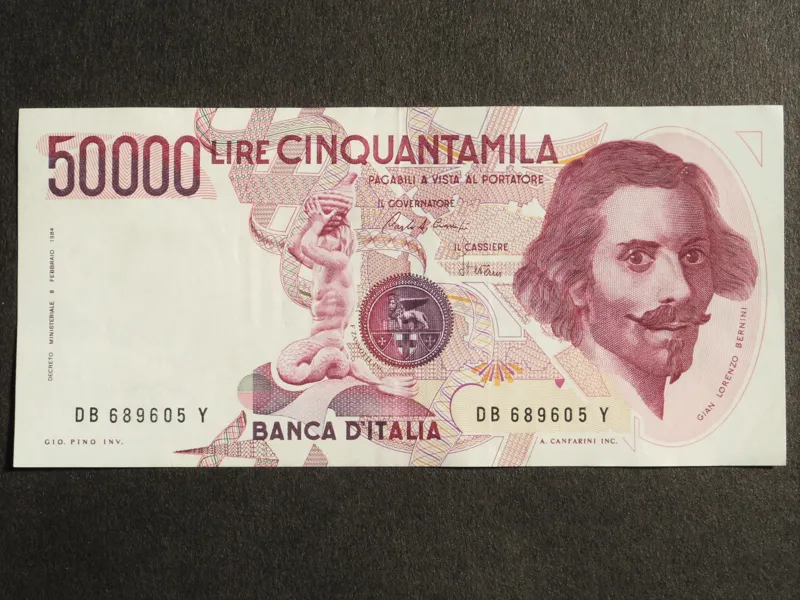 اسکناس 50000 لیر ایتالیا 50 هزار لیره ارزنده