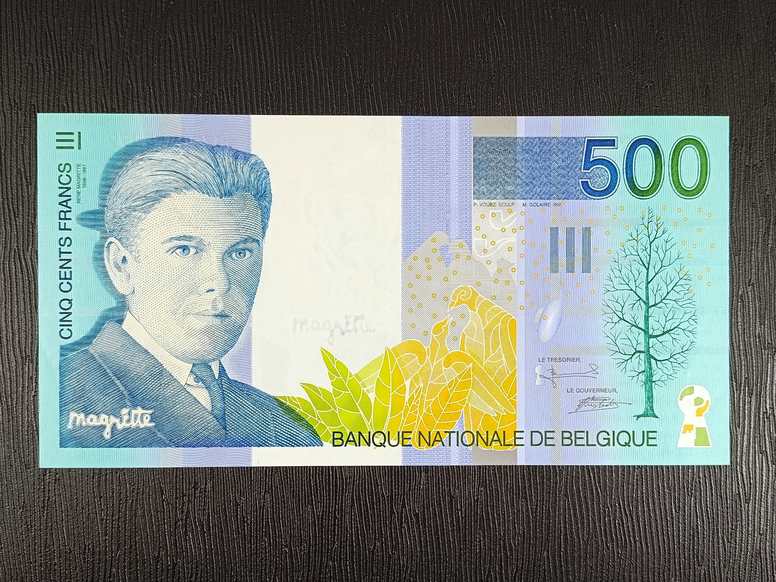 اسکناس 500 فرانک بلژیک 1998 رنه ماگریت