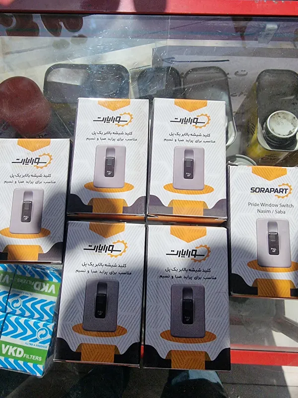 کلید شیشه بالابر پراید قدیم تک پل