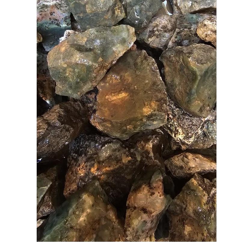 3کیلو راف عقیق سبز یشمی درجه 1