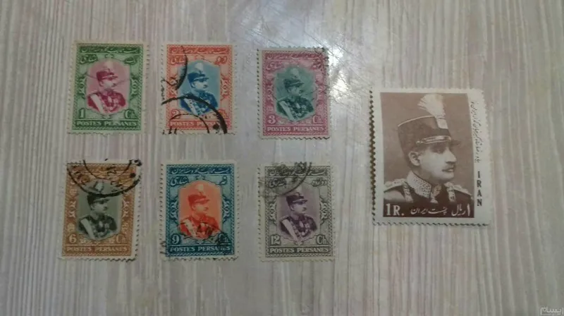 ست 7تایی تمبر رضاشاهی معروف به سری تاجگذاری