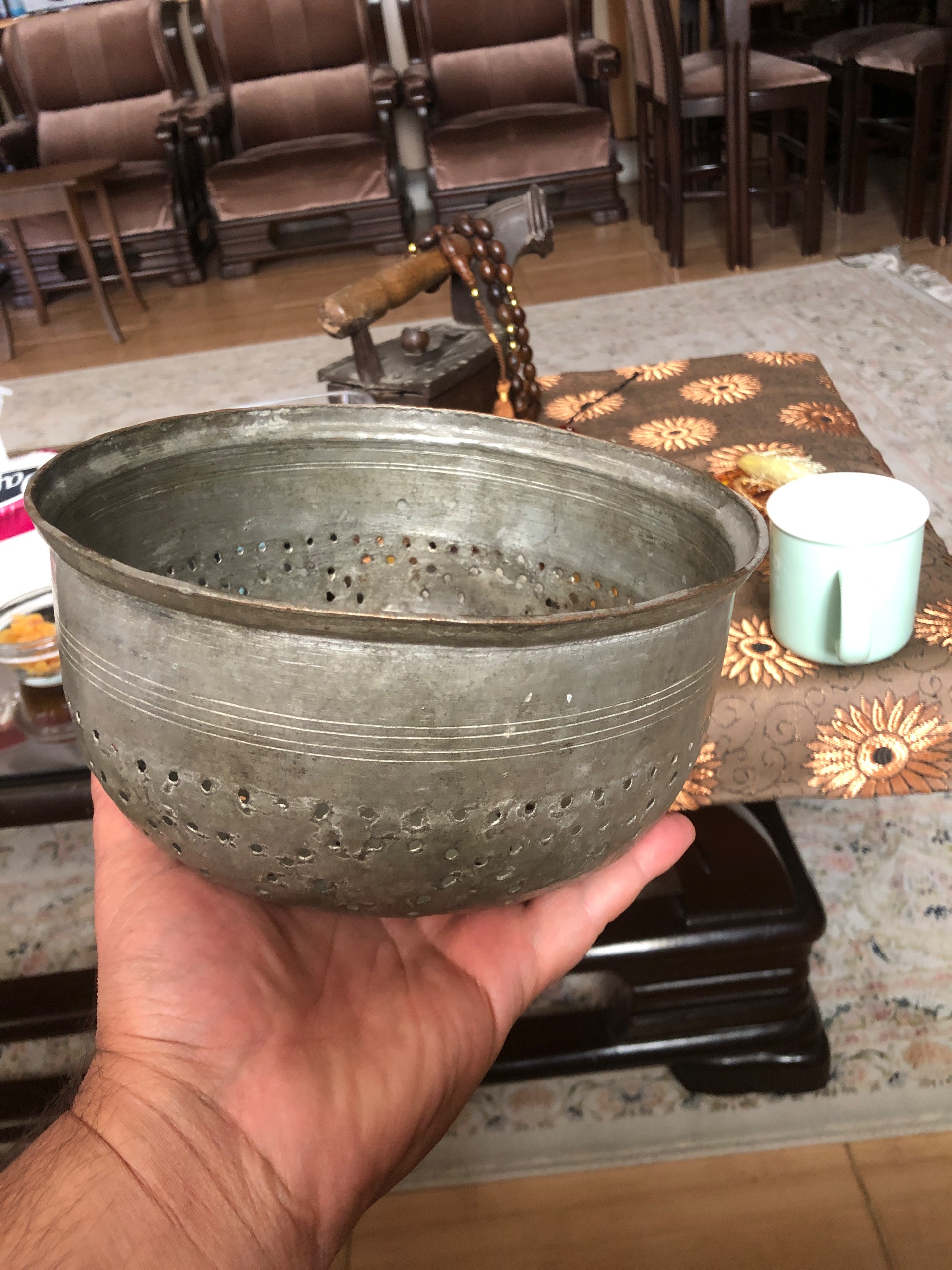 آبکش مسی قاجاری قدیمی