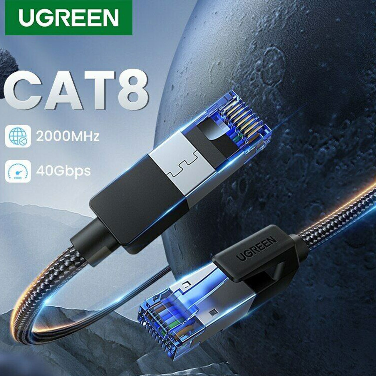 کابل شبکه CAT8 یوگرین 2 متر مدل 80431