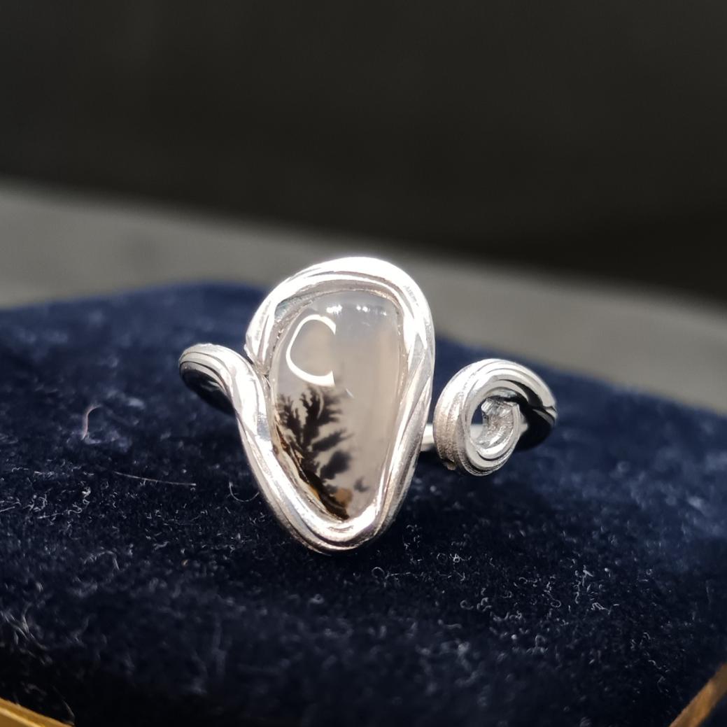 انگشتر سنگ عقیق شجر