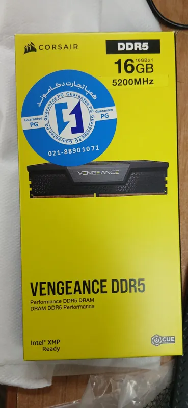 رم کورسیر VENGEANCE 16GB 16GBx1 5200MHz CL40 DDR5