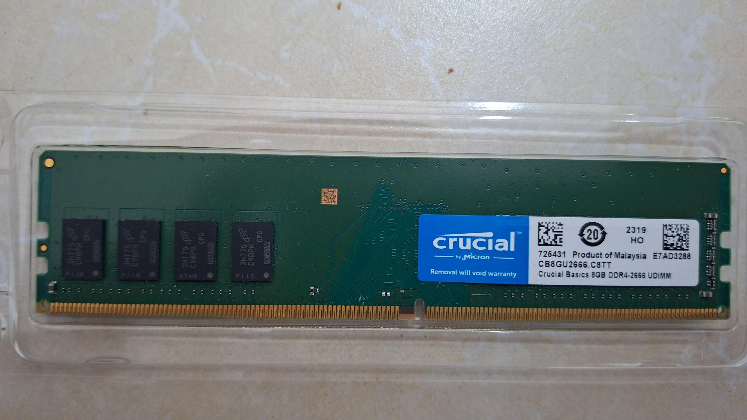 رم 8 کروشیال Crucial 8GB DDR4 2666 CL 19