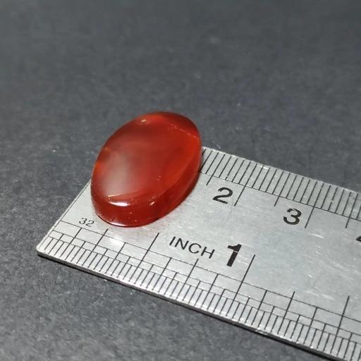 نگین عقیق سرخ صدرصد طبیعی و اصل معدنی عقیق قرمز