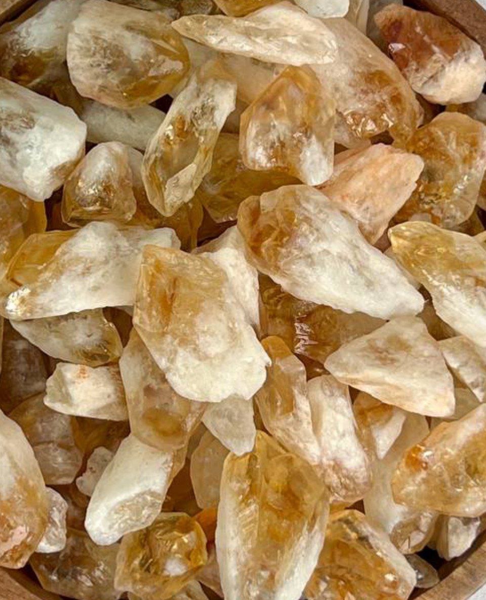 500 گرم سنگ راف سیترین خوشه ای کریستال بلور سیترین